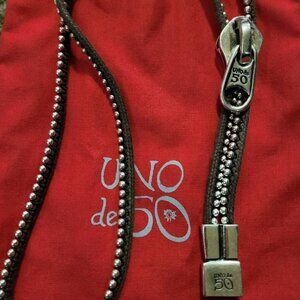 Women’s Uno De 50 Leather 2004 Anniversary Necklace - RETIRED